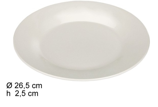 [052580] Ceramic round plate 26.5cm