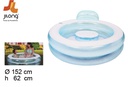 Piscina redonda con asiento 152x62 cm