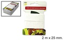 Cinta de raso blanca 2 m x 25 mm