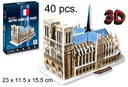 Puzle 3D Notre Dame de París France 40 piezas