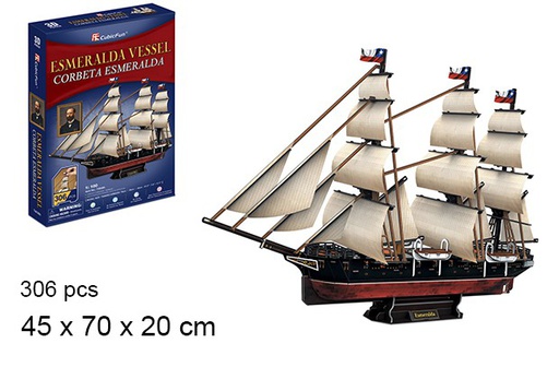 [077848] 3d puzzle esmeralda vessel