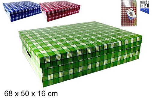 [079016] Boîte en carton de couleurs assorties 68x50 cm