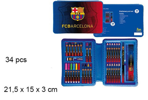 [097221] Set 34 pièces mallette F.C Barcelone