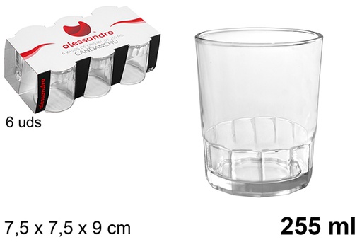 [100007] Pack 6 verre d'eau candanchu 255 ml