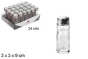 Salero cristal tapa metal 60 gramos