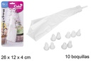 Pastry bag with 10 nozzles