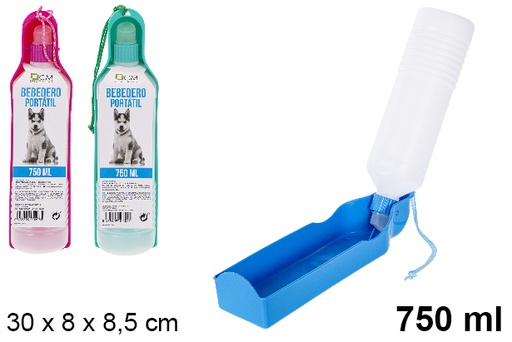[100208] Portable bottle waterer for dog 750 ml