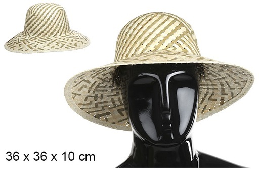 [100263] TWO-COLOR WOMAN CORN HAT 36CM