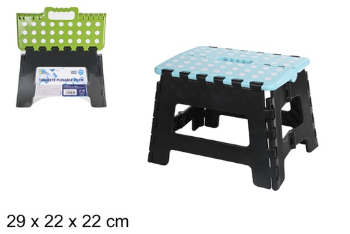[100341] Assorted folding plastic stool 29x22 cm