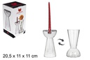 Florero cristal vela reversible Dama