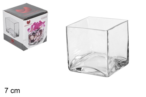 [100477] Florero cristal cuadrado 7cm