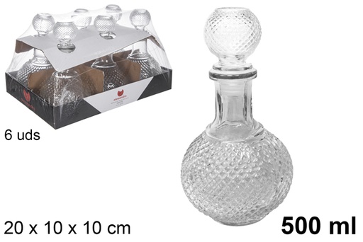 [100509] Garrafa de vidro para licor Mayte 500 ml