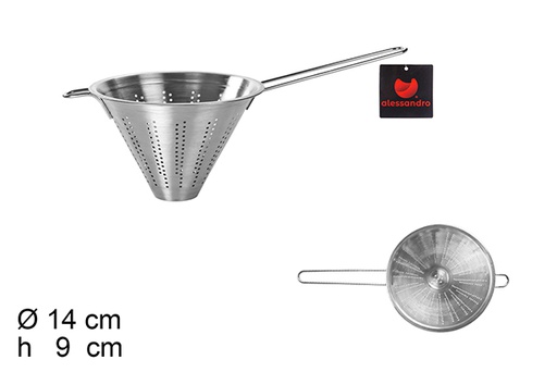 [100521] Chinese steel strainer 14 cm