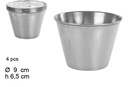 Pack 4 flaneras acero 9 cm