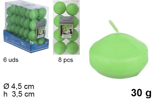 [100596] Pack 8 bougies flottantes de méditation zen 30 gr