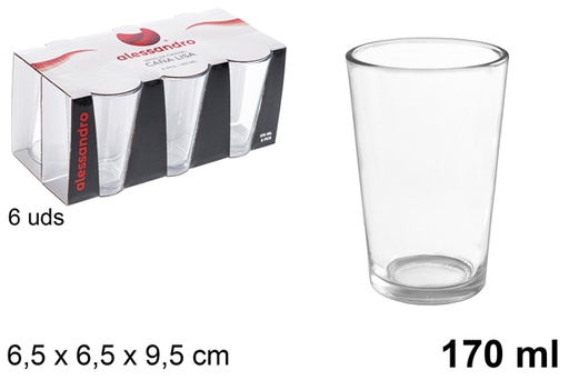 [100665] Pack 6 beer glass 170 ml