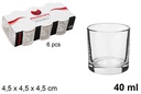Pack 6 vasos chupito cristal Istambul 40 ml