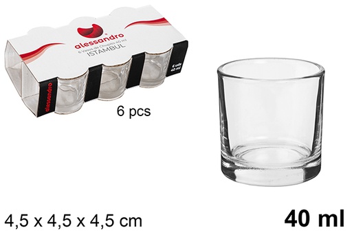 [100816] Pack 6 vaso cristal chupitos istambul 40 ml