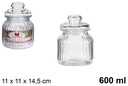 Bote cristal tapa hermética 600 ml
