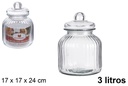 Bote cristal tapa hermética 3 litros