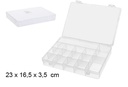 Caja plastico multiuso transparente 23x16.5x3.5cm