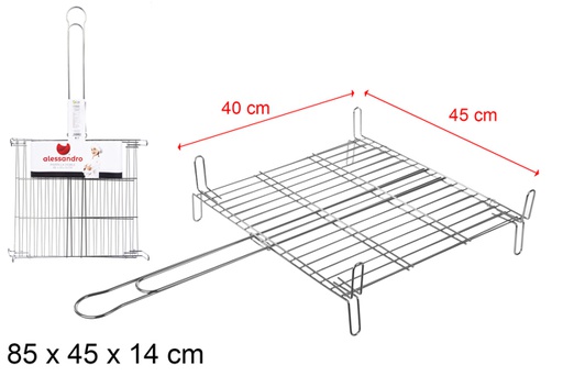 [101306] Double metal grill 85x45 cm