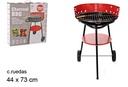 Barbacoa con ruedas 44x73 cm