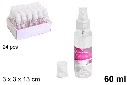 [101470] Botella pulverizador de viaje 60 ml 3x3x13 cm