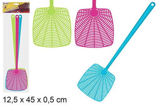 [101485] 3 paleta matamoscas cuadrada 12.5x45x0.5cm