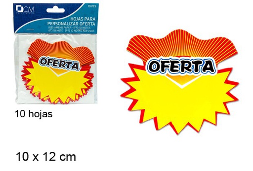 [101503] 10 hojas personalizadas oferta  10x12cm