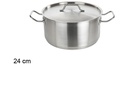 Olla acero con tapa inducción 24 cm