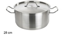 Olla acero con tapa inducción 28 cm