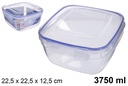 Fiambrera plástico cuadrada hermética Seal 3.750 ml