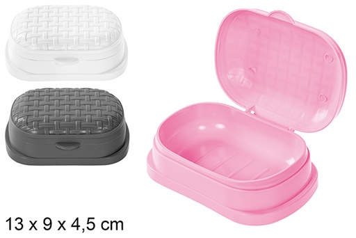 [101645] Porte-savon en rotin de couleurs assorties