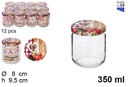 Bote cristal con tapa frutas 350 ml