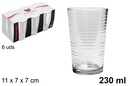 Pack 6 vasos cristal agua Lisboa 230 ml