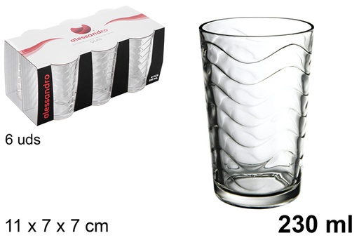 [101687] Pack 6 copo de água Olas 230 ml