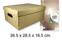 Caja cartón multiuso marrón 37x29x17 cm