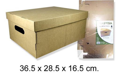 [101762] Caja carton multiuso marron 37x29x17cm