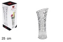 Florero cristal relieve 25 cm