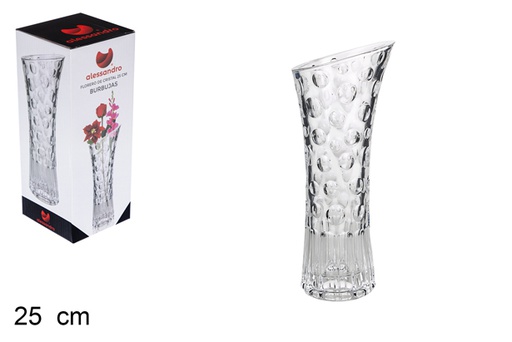 [101829] Vase en verre bulles 25 cm