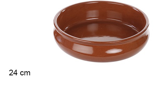 [102038] Curved clay saucepan 24 cm