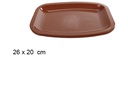 Rectangular flat clay tray 26x20 cm