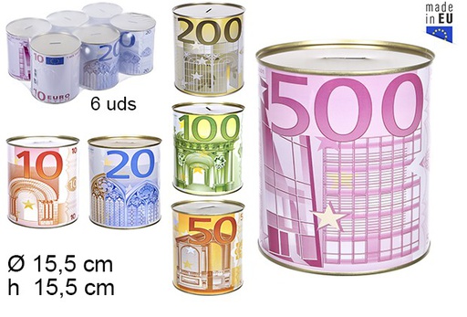 [102040] Hucha metal euros 15x15 cm