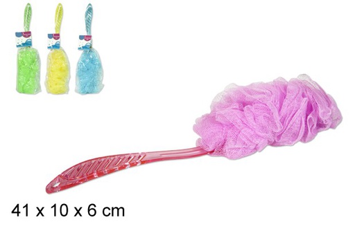 [102350] Esponja red ducha mango plástico