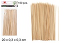 Pack 150 pinchos bambú barbacoa 20 cm