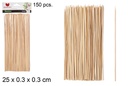 Pack 150 spiedini per barbecue in bambù 25 cm
