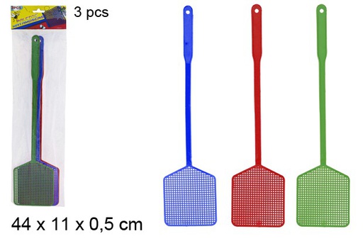[102365] 3 paletas matamoscas cuadrada