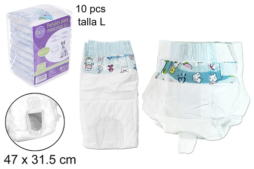 [102429] 10 pet diapers (L)