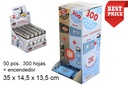 Exibir 50 baralhos de papel 300 folhas + isqueiro